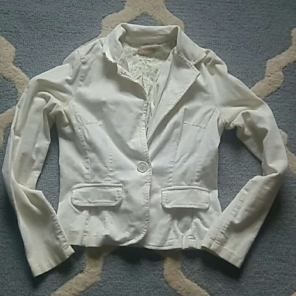 🗽forever 21 Corduroy ivory jacket